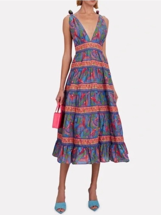 House of Harlow 1960 Dresses & Skirts - House Of Harlow 1960 Linen Blend Parrot Midi Dress